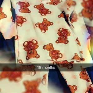 Adorable Teddy Bear Pajama Set
